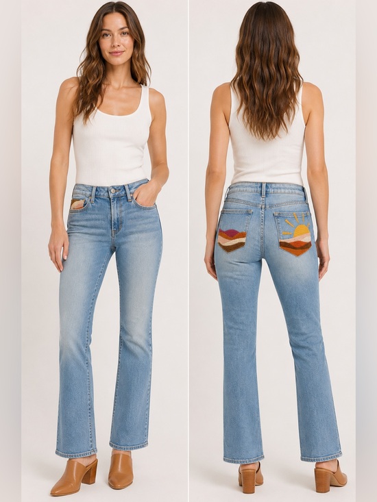DRIFTWOOD Denim - NWT Driftwood Embroidered Denim Kelly Bootcut Jean - Arizona Sunrise - 26